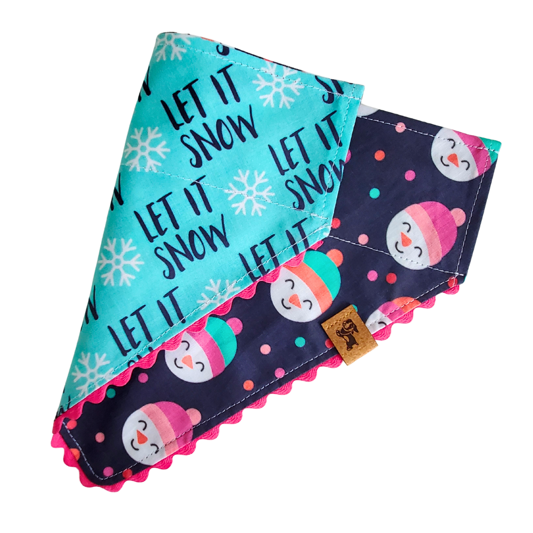 Let It Snow - Reversible Dog Collar Bandana