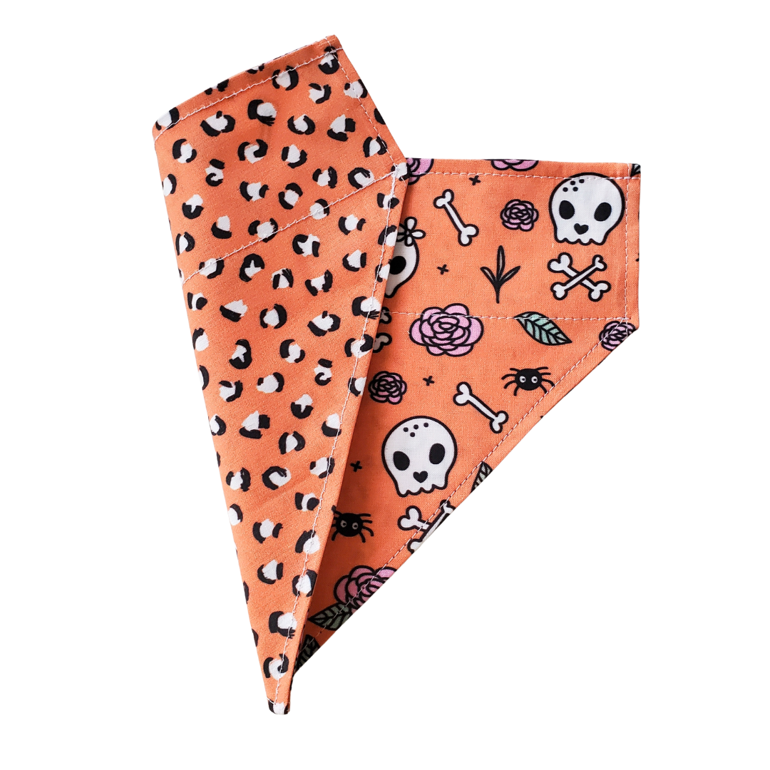 Skull & Roses - Reversible Dog Collar Bandana