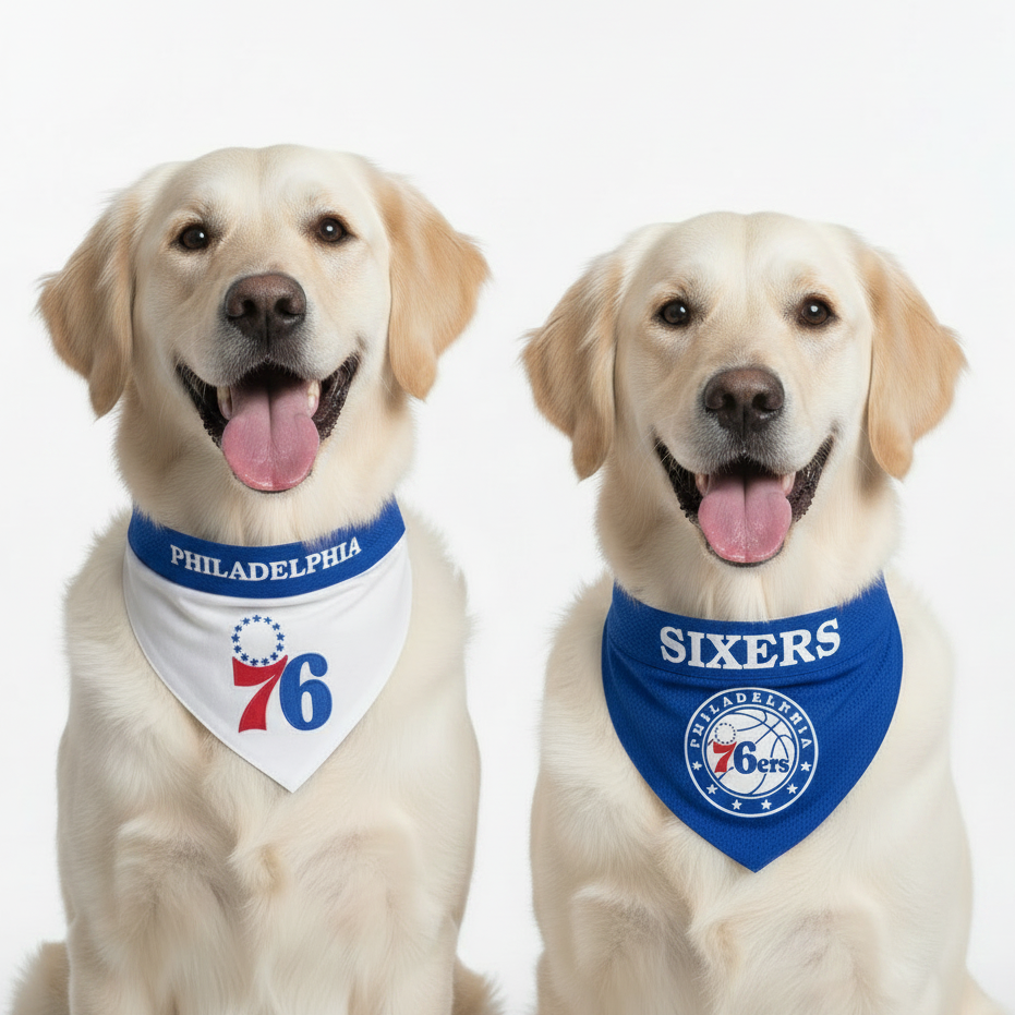 Philadelphia 76ers Reversible Dog Bandana
