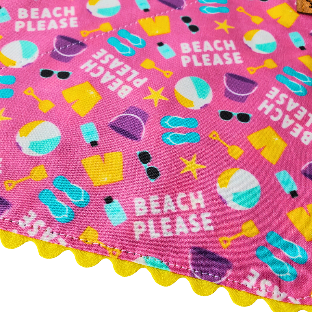 Beach Please - Reversible Dog Collar Bandana