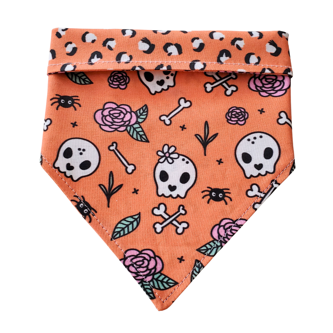 Skull & Roses - Reversible Dog Collar Bandana