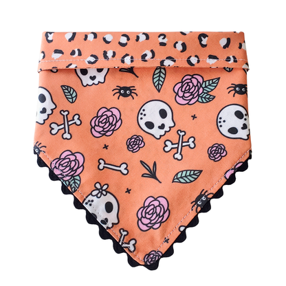 Skull & Roses - Reversible Dog Collar Bandana