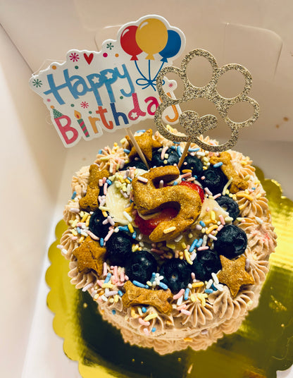 Custom Pup Birthday Two-tiered Celebration Cakes!