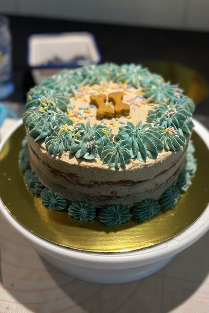 Custom Pup Birthday Two-tiered Celebration Cakes!