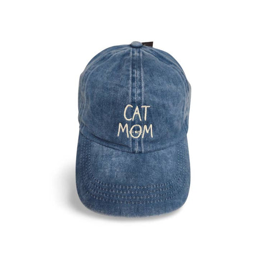 "Cat Mom" Baseball Caps