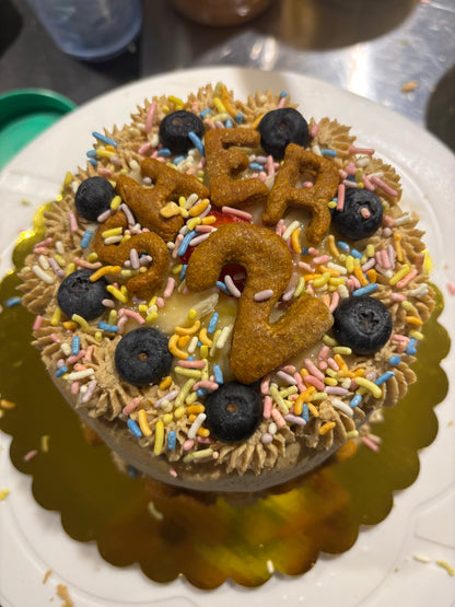 Custom Pup Birthday Two-tiered Celebration Cakes!
