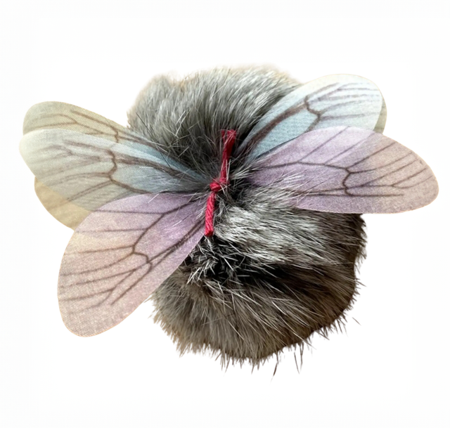 Fur‑Bumble Cat Toy — Rabbit Fur & Wings