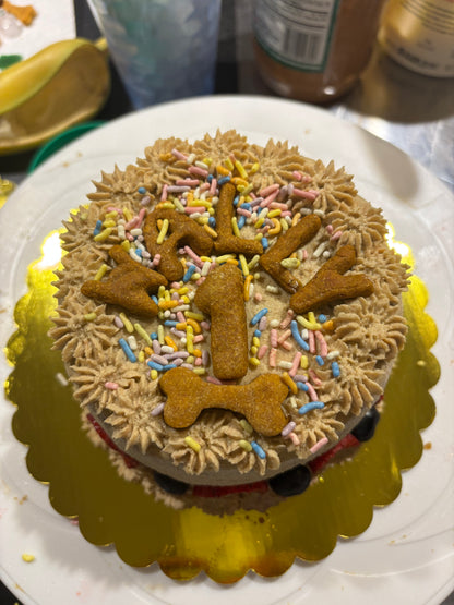 Custom Pup Birthday Two-tiered Celebration Cakes!