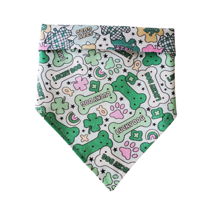 Lucky Dog - Reversible Dog Collar Bandana