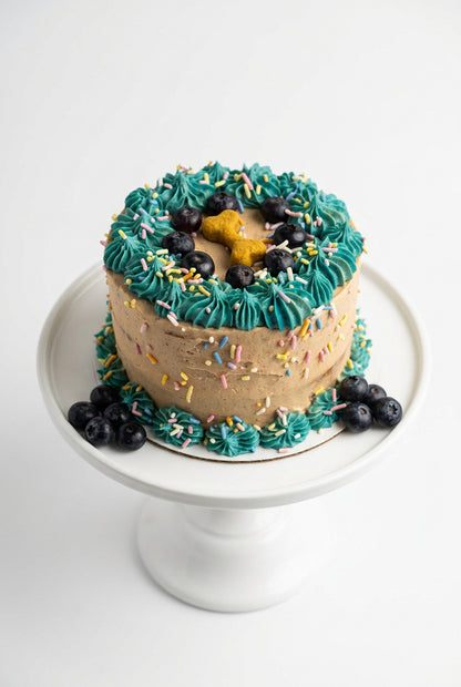 Custom Pup Birthday Two-tiered Celebration Cakes!