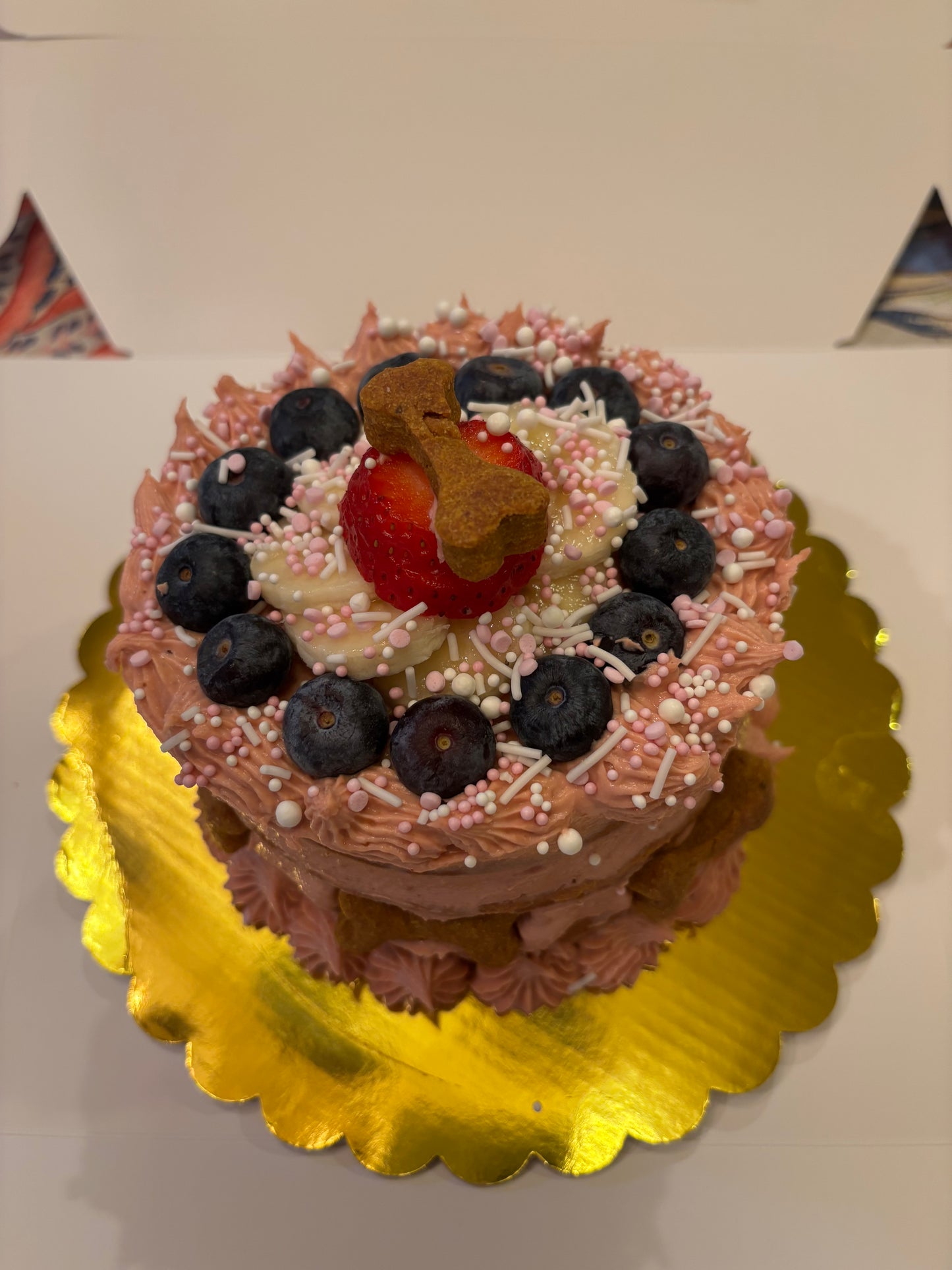 Custom Pup Birthday Two-tiered Celebration Cakes!