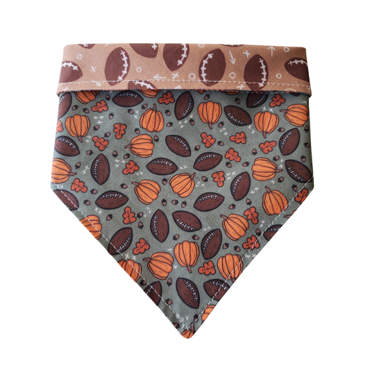 Fall Football - Reversible Dog Collar Bandana