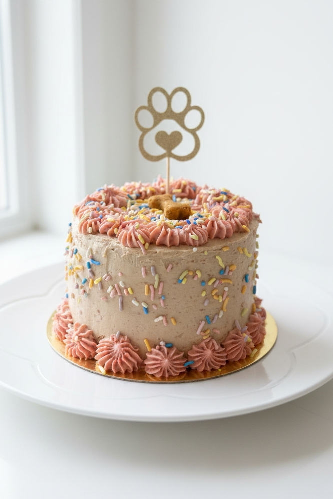 Custom Pup Birthday Two-tiered Celebration Cakes!