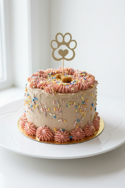 Custom Pup Birthday Two-tiered Celebration Cakes!