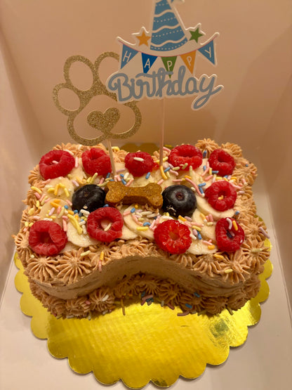 Custom Pup Birthday Two-tiered Celebration Cakes!