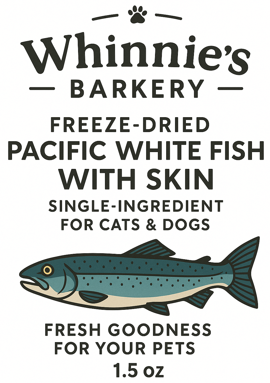 Freeze-Dried Pacific White Fish with Skin