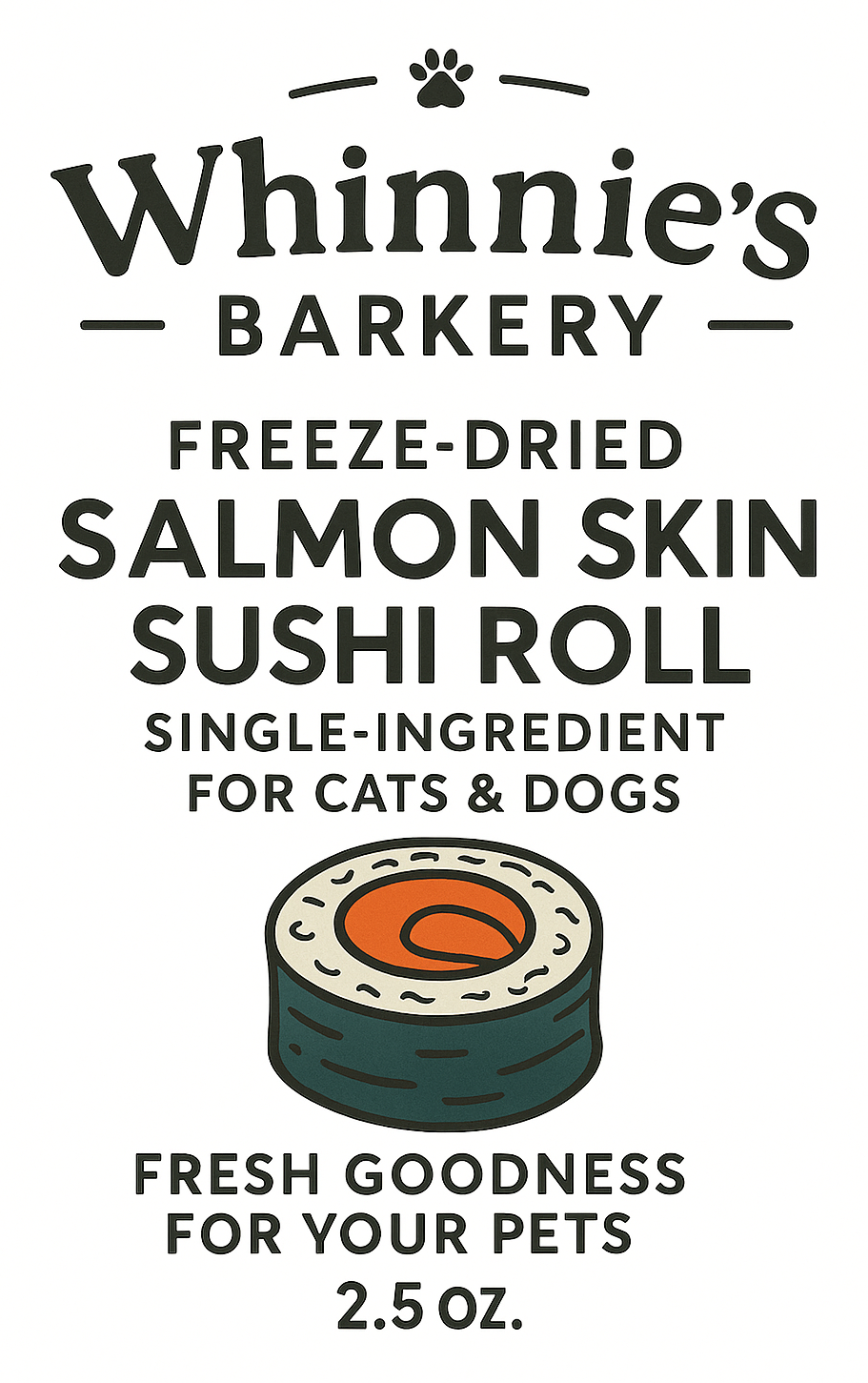 Freeze-Dried Norwegian Salmon Skin Sushi Roll