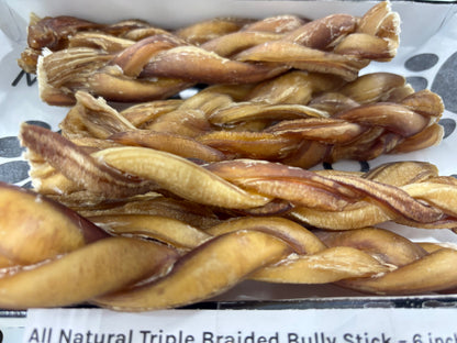 Natural Triple Braided Bully Sticks
