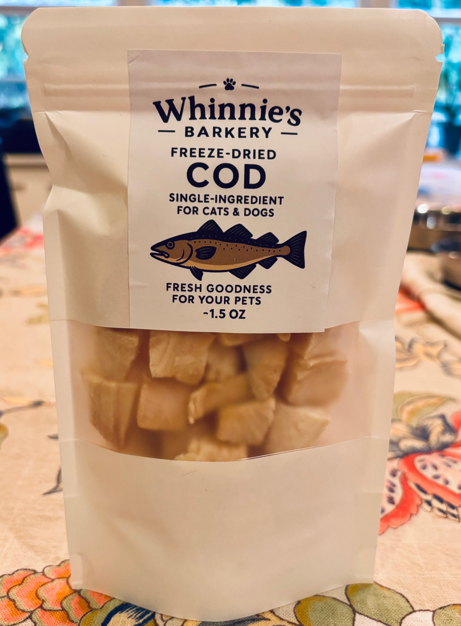 Freeze-Dried Raw Cod Treats for Dogs & Cats 1.5 oz