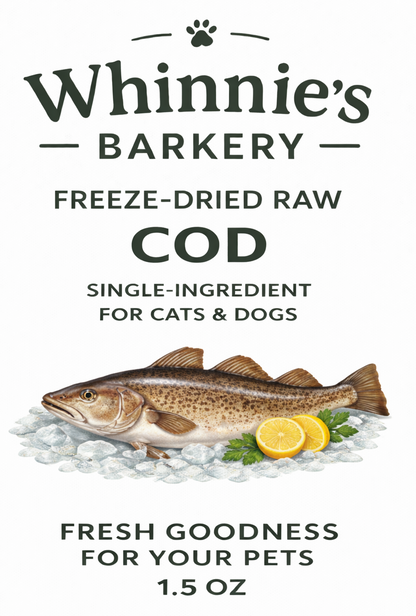 Freeze-Dried Raw Atlantic Cod for Cats & Dogs