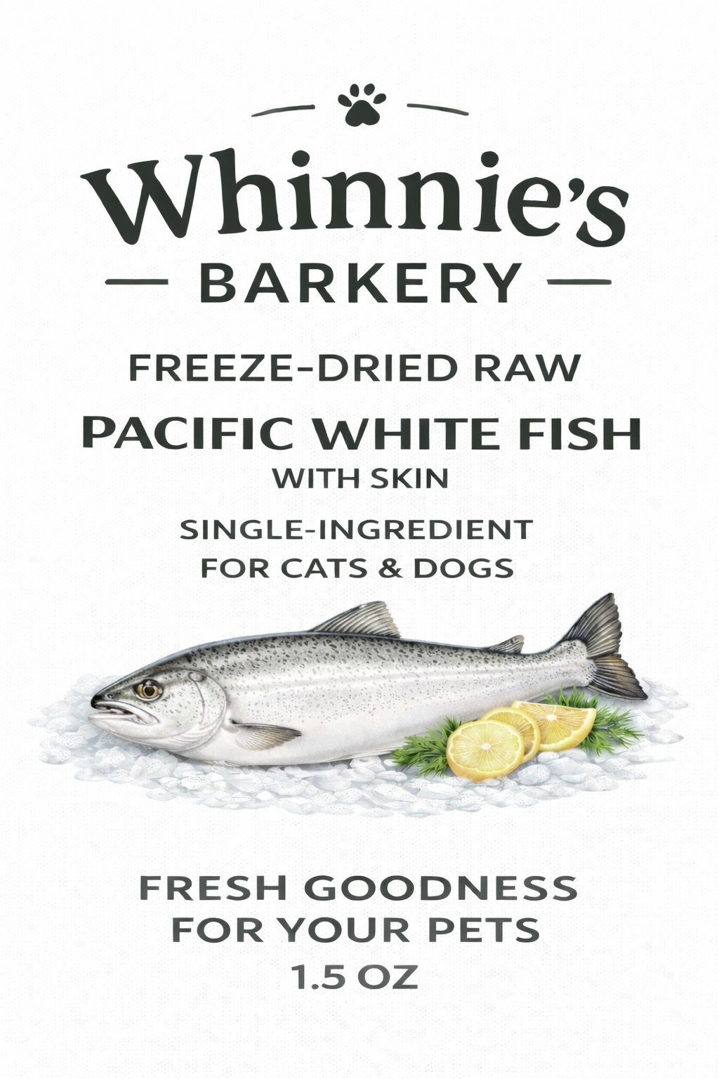 Freeze-Dried Raw Pacific White Fish with Skin - Cats & Dogs