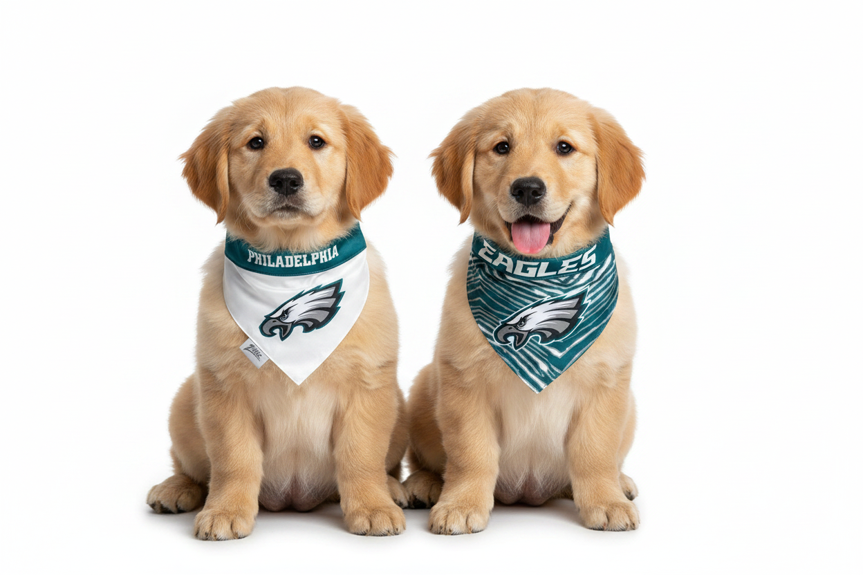 Fly Eagles Fly- Reversible Dog Collar Bandanas