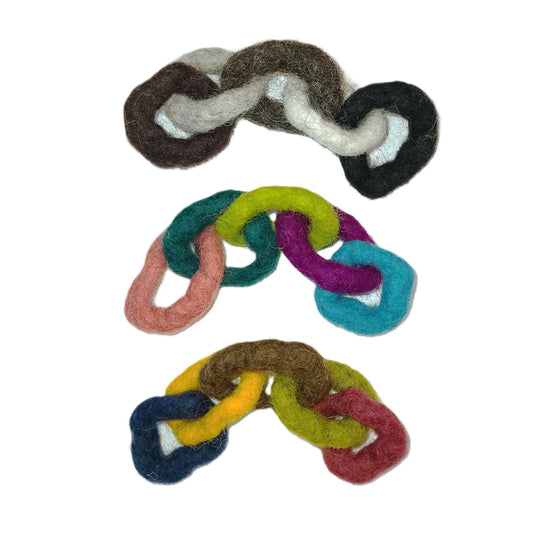 Wool Chain Links Pet Toy - Natural Dental Play for Cats & Dogs
