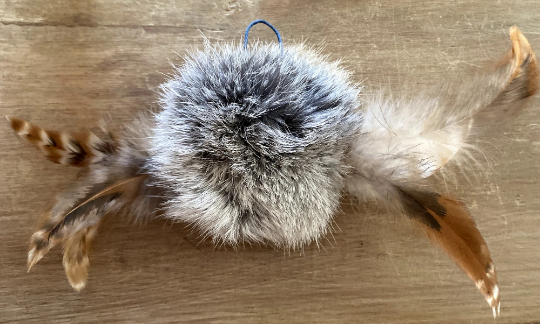 Cat-fishing Toy Spinner Lure – Natural Rabbit Fur & Feathers