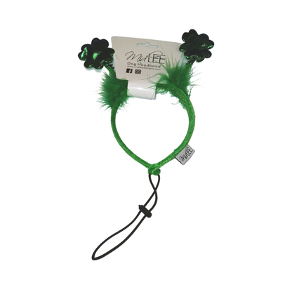 St. Patrick's Day Shamrock Dog Headband