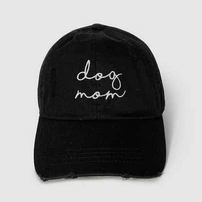 "Dog Mom" Baseball Caps