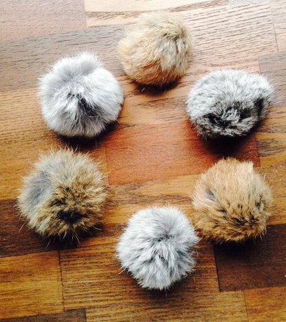 Rabbit Fur Ball Cat Toy ( named Max !)