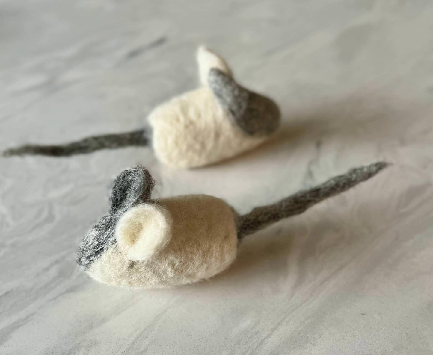 Felt Mini Mouse – Handmade 100% New Zealand Wool Cat Toy