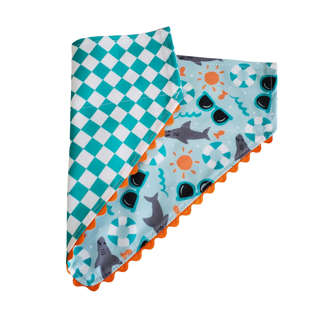 Sharks - Reversible Dog Collar Bandana