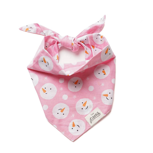 Pink Snowball Dog Bandana