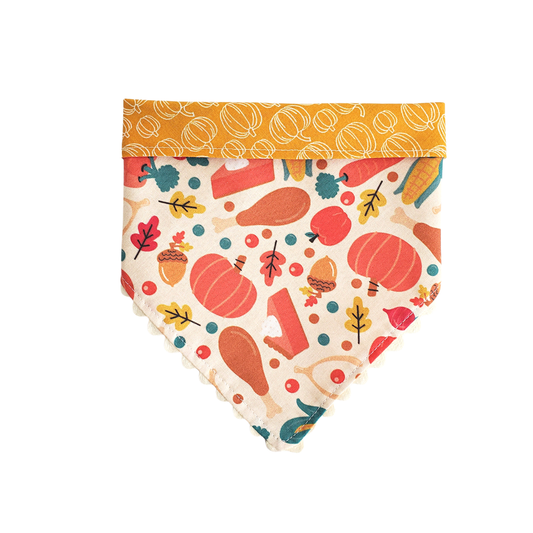 Thanksgiving Food - Reversible Dog Collar Bandana