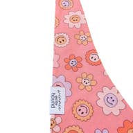 Happy Flowers Reversible Tie On Dog Bandana